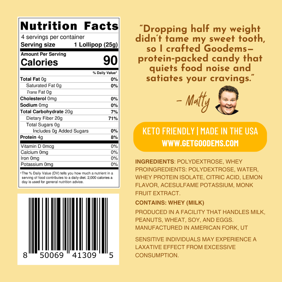 Lemonade Protein Candy Suckers