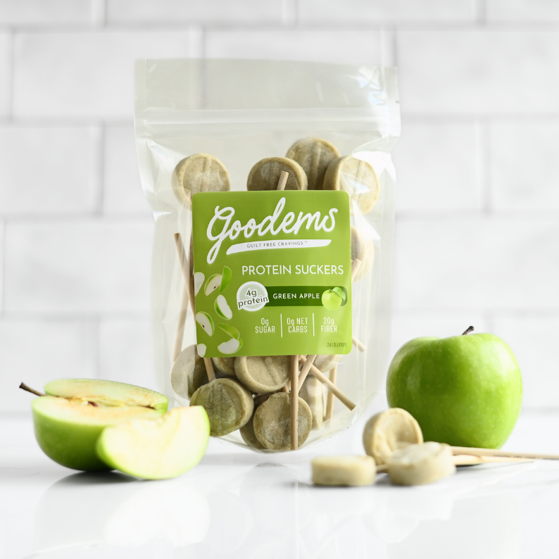 Green Apple Protein Candy Suckers