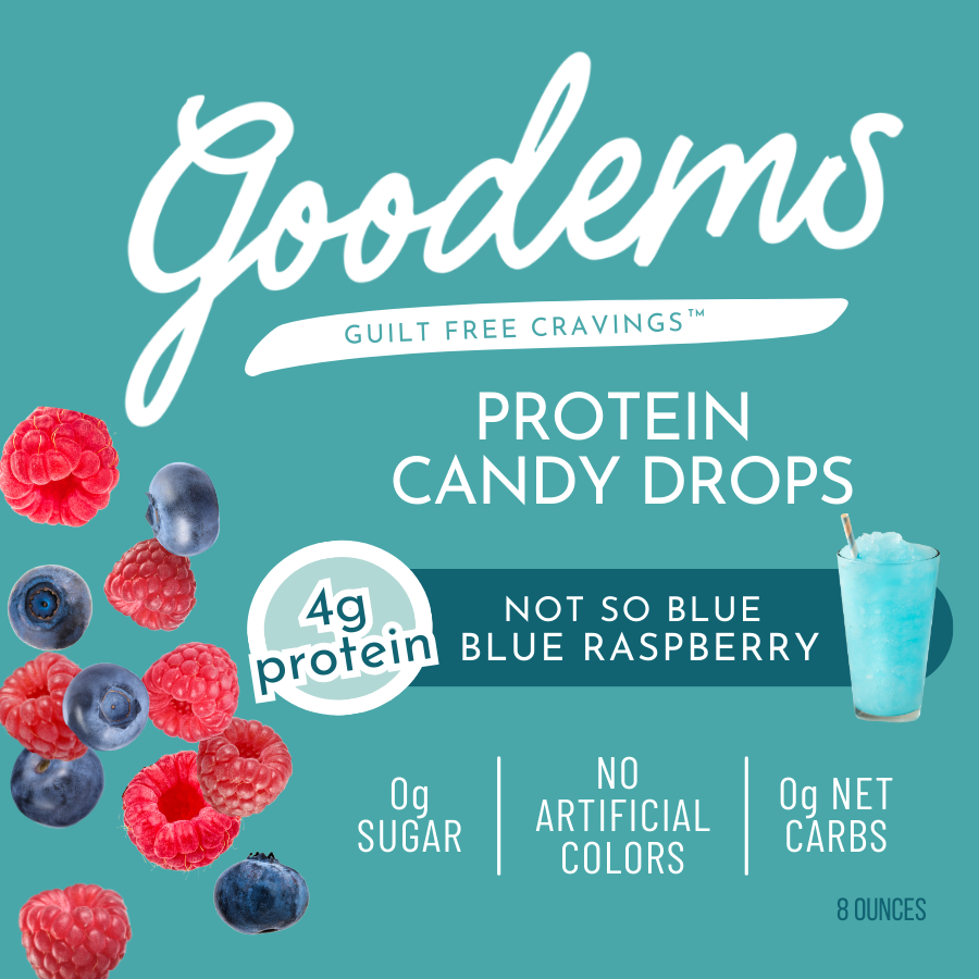 Not-So-Blue Blue Raspberry Protein Candy Drops