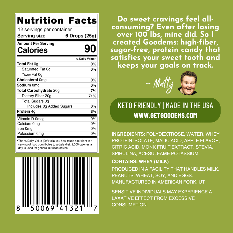 Green Apple Protein Candy Drops