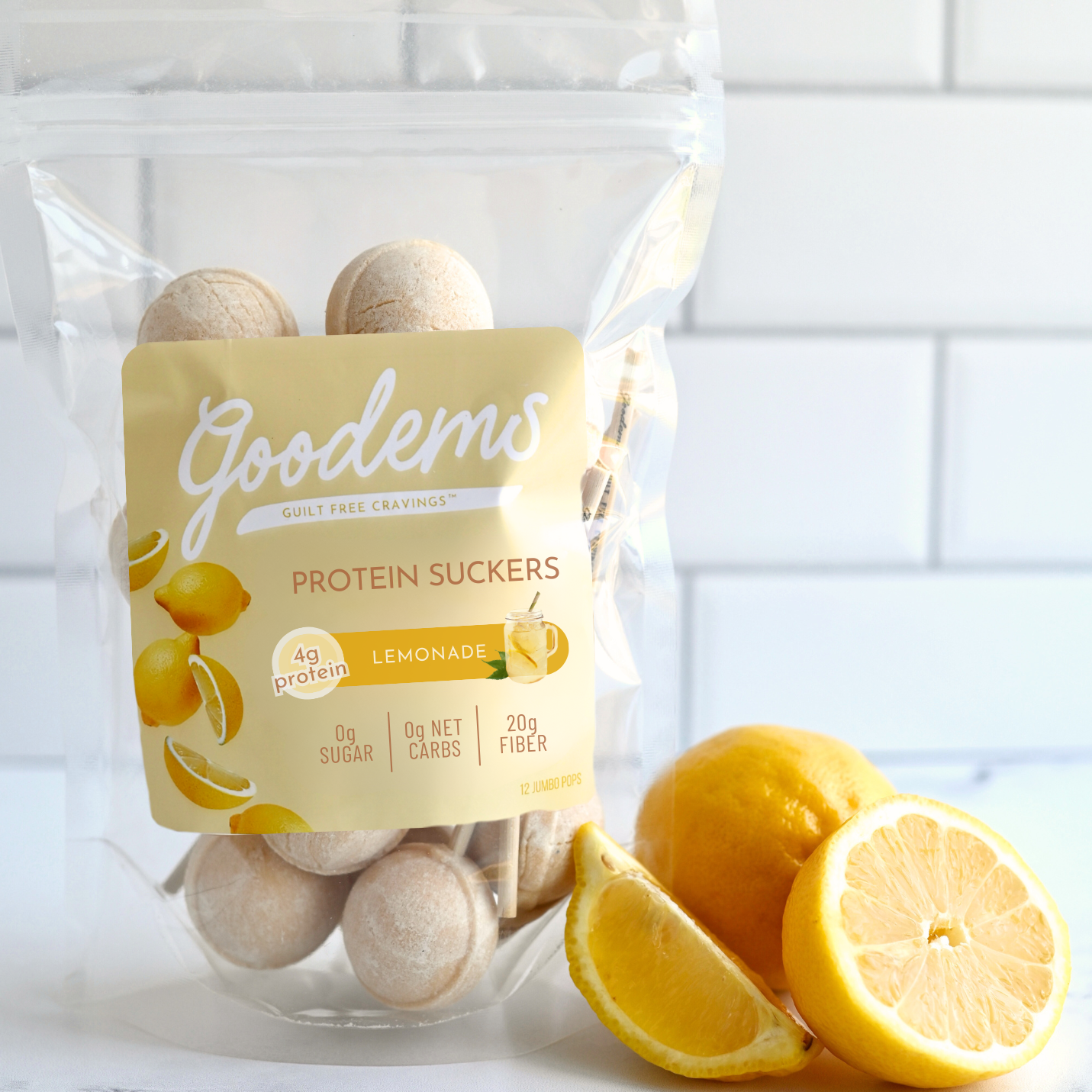 Lemonade Protein Candy Suckers