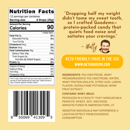 Lemonade Protein Candy Drops