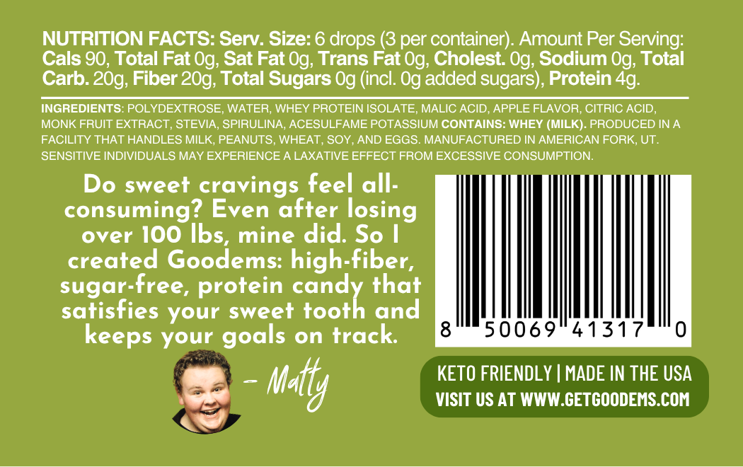 Green Apple Protein Candy Drops